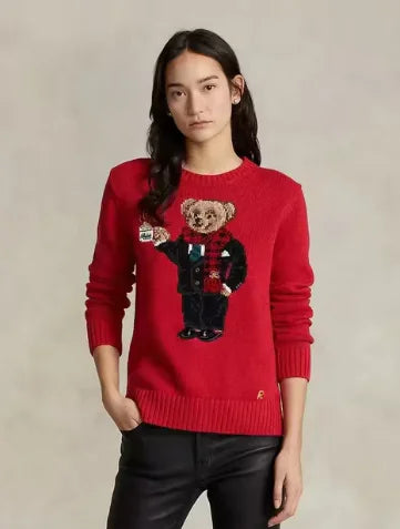 Cartoon Women RL Bear Sweater Winter Clothing