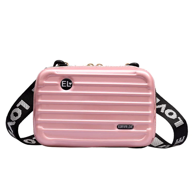 Hot Personality Fashion Women Mini Suitcase Shape Crossbody Bag